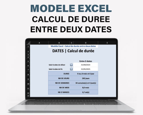 Modèle Excel Calcul entre 2 dates