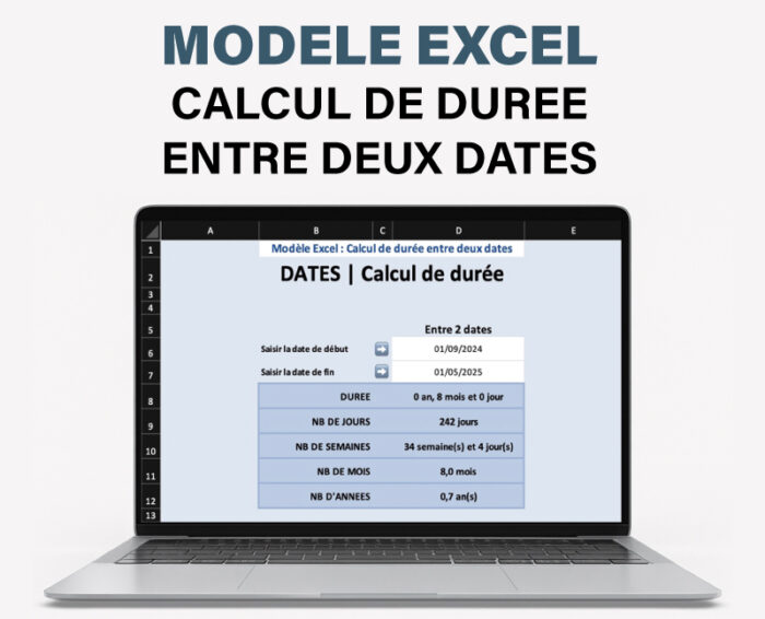 Modèle Excel Calcul entre 2 dates